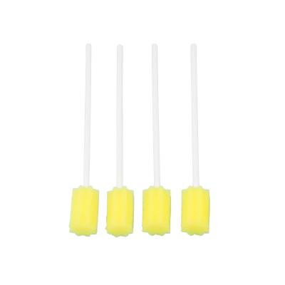 China PP Plastic RTS Care Dental Disposable Oral Sponge Pads Sponge Stick for sale