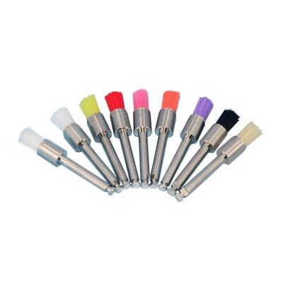 China High Quality Lock Shaped Nylon+Metal RTS Prophy Brushes Disposable Cup Dental Polishing Brush for sale