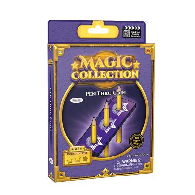 China High Quality Magic Trick Kids Adult Party Performance Plastic Props, Pen Thru Coin Magic Trick, Penetration Stage Magic Prop for sale