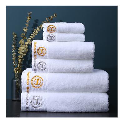 China QUICK DRY White 100% 5 Star Hotel Towel Cotton Towel Hotel 70*140 Bathroom Towels For Swimming Pool for sale