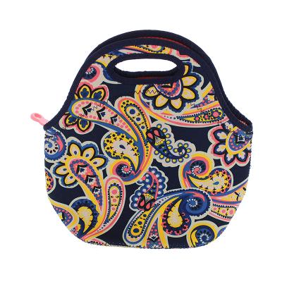 China Good Quality Waterproof Hot Selling Fashion New Design Eco Insulated Food Delivery Neoprene Lunch Bag for sale