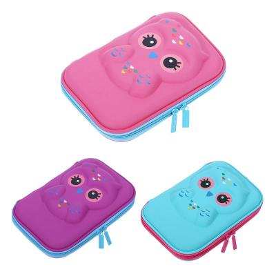 China Fashion \ blue purple EVA Cute School Pencil Case comfortable \ goods 2021 fashionable pink high creativity for sale