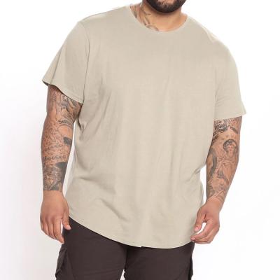 China Custom Made Plus Size Crew Neck Cotton T-shirt Breathable High Quality White Heavy 100% Organic Men's Loose T-Shirt For Men for sale