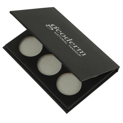 China Handmade Luxury Empty Eyeshadow Palette With Flip Window Top Clear Custom Logo Cardboard Box Cosmetic Packaging for sale