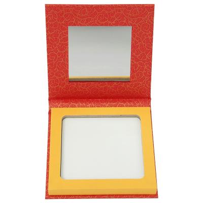 China Handmade Empty Magnetic Paper Specialty Paper Eyeshadow Palette Packaging Boxes Empty Makeup Palette With Mirror for sale