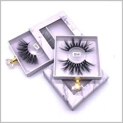 China Handmade Empty Drawer Bling Custom Makeup Eyelashes Packaging Paper Box With Clear Window for sale