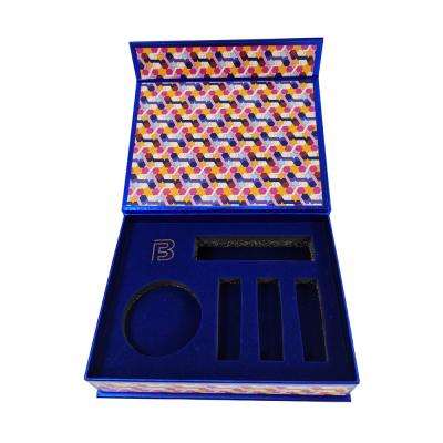 China Handmade Magnetic Arabic Style Custom Luxury Velvet Perfume Bottle Packaging Box Storage With EVA Insert for sale