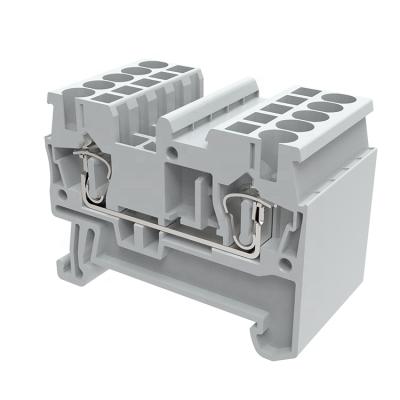 China Professional Manufacturers Supply Smd PCB Spring 10mm Terminal Block Electrical Copper Rail Connector TC2.5-2-GY for sale