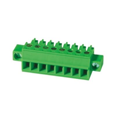 China Factory Price PA66 Screw Green Plug In Pitch 3.5Mm Pluggable Terminal Block for sale