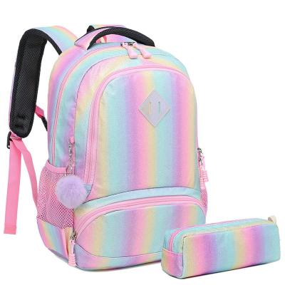 China Meisohua Girls Rainbow Glitter Waterproof Cute Backpack Kindergarten School Bag Daypack Gift Preschool Backpack (Bling) for sale