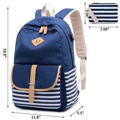 China 2019 Ventilation Back To School Girls Casual Daypack Large Capacity Canvas Girls School Backpack For Teenager Girls for sale