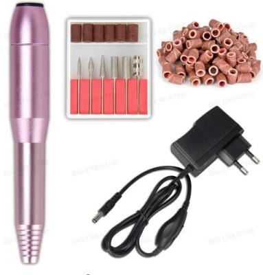 China Professional Electric Nail Drill Pen 6 Bits Nail Nursing Kit 100-240V Pedicure & Manicure Polish Machine Nail Art Tool for sale