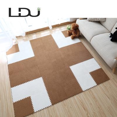 China Puzzle Corrosion Free Common Type PE Foam Interlocking Game Mat For Baby Living Room for sale