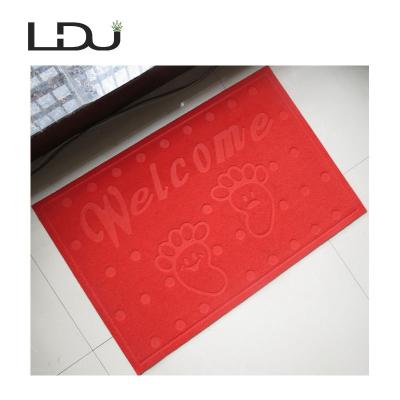 China Hot Sale PVC Floor Plastic Bottom Welcome Door Mat Waterproof. for sale