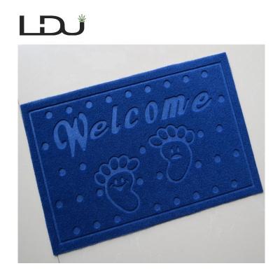 China Bule Waterproof New Chinese Style Floor Plastic Bottom Welcome Door Mat For Sale for sale