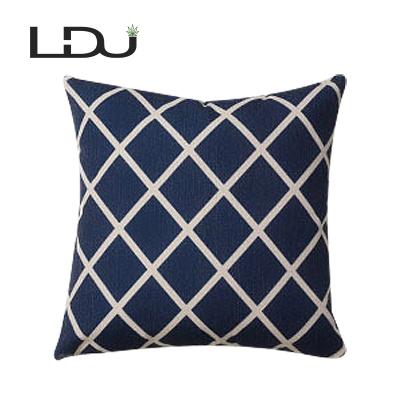 China Memory Plaid Cotton Pillows Canvas Shells Cushion Cover Home Decor For Sofa Bedroom Car Chair for sale