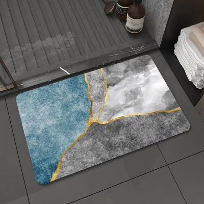 China Eco-Friendly Washable Washable Anti-Slip Cover Mat Water Absorbing Rubber Bath Door Mat for sale