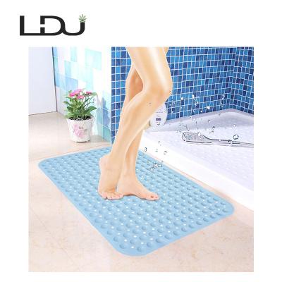 China Sustainable Colorful Custom Hotel Safety Soft Flooring Non Slip PVC Bath Mat For Shower for sale