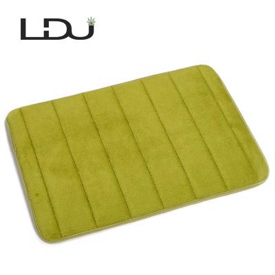 China 2019 Sustainable Microfiber Popular Memory Foam Bath Mat With Non-slip Bottom For Bathroom for sale