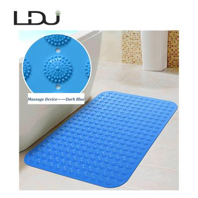 China Sustainable PVC Shower Floor Mat Anti Slip Bathtub Mat With Strong Suction Cups for sale