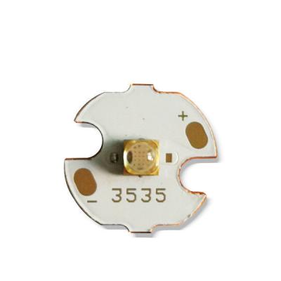 China 3W UVchip 16mm des dicken Kupferblechs LED für das Kurieren des hellen Moduls 365nm 395nm zu verkaufen