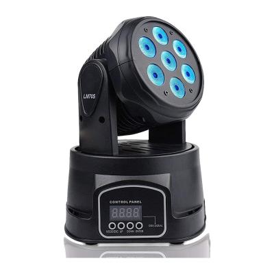 China Luz da fase de Mini Led Moving Head 7x8W RGBW 4in1 da lavagem do controle DMX512 à venda