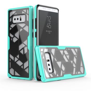 China New Products Custom Hybrid Rugged PC TPU 2 In 1 Geometry Mobile Phone Cover For Samsung Galaxy Note 8 Combo Case for sale