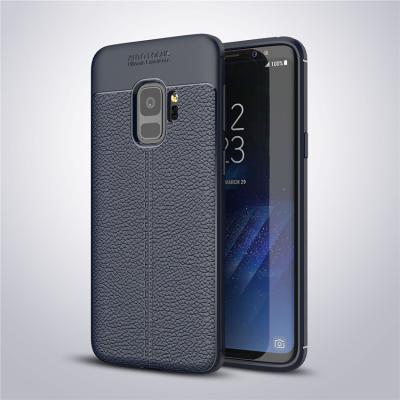 China New design Soft TPU mobile phone case For Samsung Galaxy S9 Litchi leather TPU case for sale