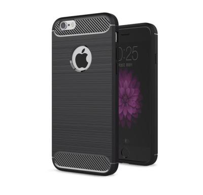 China Black soft TPU mobile phone case for iphone 8, for iphone 8 brushed carbon fiber phone case for sale