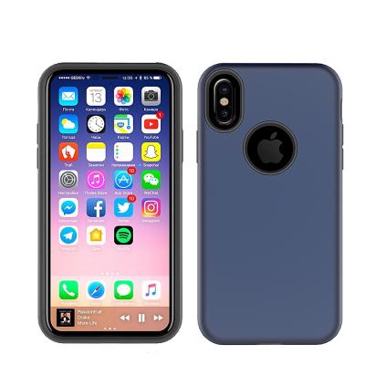 China Anti-Skid Shockproof Armor TPU PC 2 in 1 Combo Mobile Phone Case Cover For iPhone X 8 7 6 Plus for sale