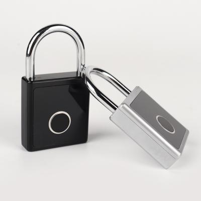 China Alloy+ 304 Stainless Steel Mini Usb Charging Smart Padlock Aluminum Cabinet Fingerprint Lock Bag Padlock for sale