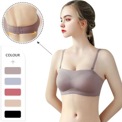 China Pump strapless tube top underwear lift up tube top invisible anti-sleep anti-exposure strapless neck support bra for sale