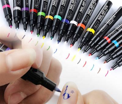 China 3D Design Nail Polish Pen 16 Colors UV Nail Art Design Marker Paint Pen Manicure Nails Accessories Gel 2021 New DIY Painting Tools for sale