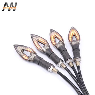 China Universal Plug & Play Installation AW Motorcycle LED Turn Signal Amber Light Universal Flowing Indicator for sale