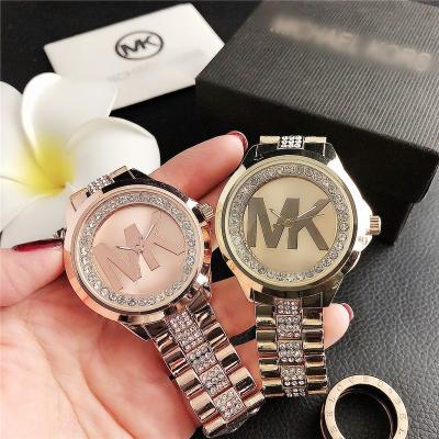 China Hot Sale Brand Ladies Chronograph Fashion Women Mens M&K Watch Stainless Steel Luxury Wristwatch Famous Couples Watches Gifts for sale