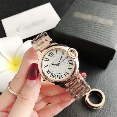 China Top famous fashion style brand ladies day/date watch women ladies wristwatch luxury classic stainless steel quartz watches gifts for sale