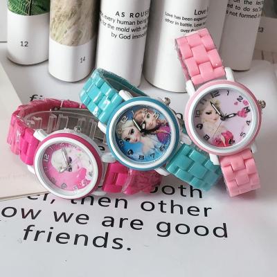 China New Children's cartoon children's girl frozen cute quartz watch factory direct sales plastic children watch for sale