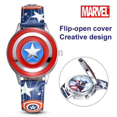 China Cool Captain Watch Avengers Children's Watches Marvel Super Heroes Boys Cartoon Watch New Children Kids Watches for sale