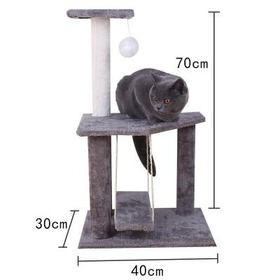 China Sustainable Sturdy and Safe Easy to Install Cat Tree with Deck and Scratch Posts for sale