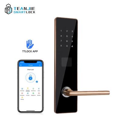 China Wifi Door Lock Digital Code RFID Card Ttlock App Hotel Door Lock Zinc Alloy Wireless Smart Electronic Security System for sale