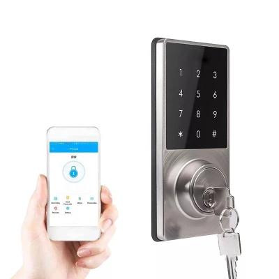 China Electronic Digital Keyless Password Zinc Alloy Deadbolt Panel Electronic Smart Door Lock with TTlock APP Control for sale