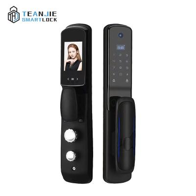 China Smart Lock Security Aluminum Alloy Fingerprint Password Anti-theft Door Lock With Hole Video Camera for sale