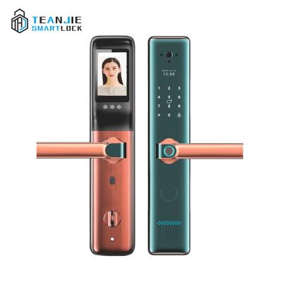 China Household/Semiconductor Office/School Intelligent Smart Handle Fingerprint Lock with Camera for Home for sale