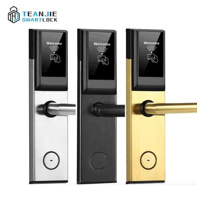 China Hot Selling 304 Stainless Steel Hotel Card Smart Door Lock With Free Hotel Management System Software for sale