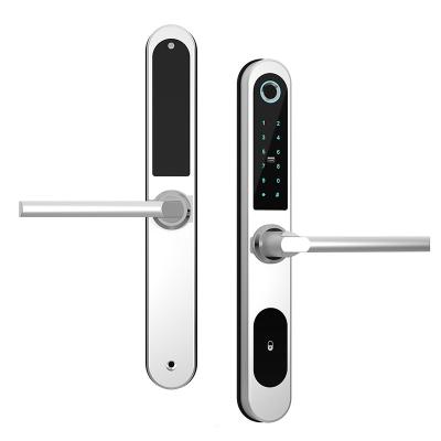 China Aluminum Alloy Digital Tuya/TTlock Radio Keyless Fingerprint Smart Door Lock for Aluminum Sliding Door and Swing Door for sale