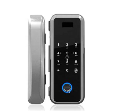 China Zinc Alloy Fingerprint Touch Screen Password Service OEM Biometric Door Lock For Glass Door for sale