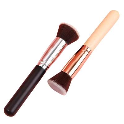 China Soft Smooth Flat Surface Kabuki Foundation Brush Soft Synthetic Face To Blush Liquid Foundation Brush for sale