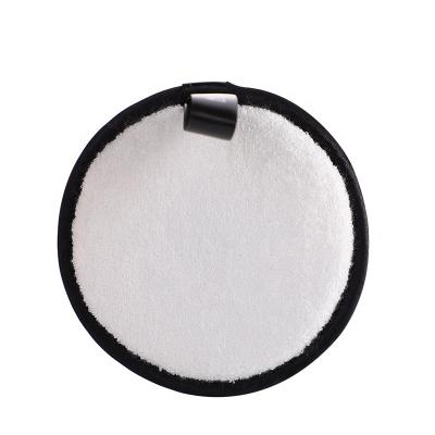 China Ultra Soft White Microfiber Face Rounds For Removing Base Mascara Lipstick And Eyeshadow Beauty Washable Round Cloths for sale