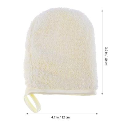 China Quick Dry Microfiber Gloves Facial Massage For Spa Makeup Remover Glove With High Quality for sale