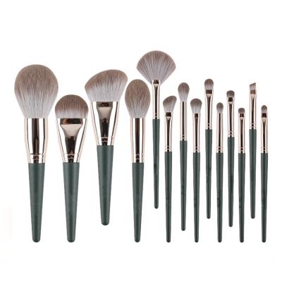 China Angular Blush 2021 Fashion Design OEM Factory 14pcs Makeup Set Brush Tools Eco Makeup Brush With Great Price for sale